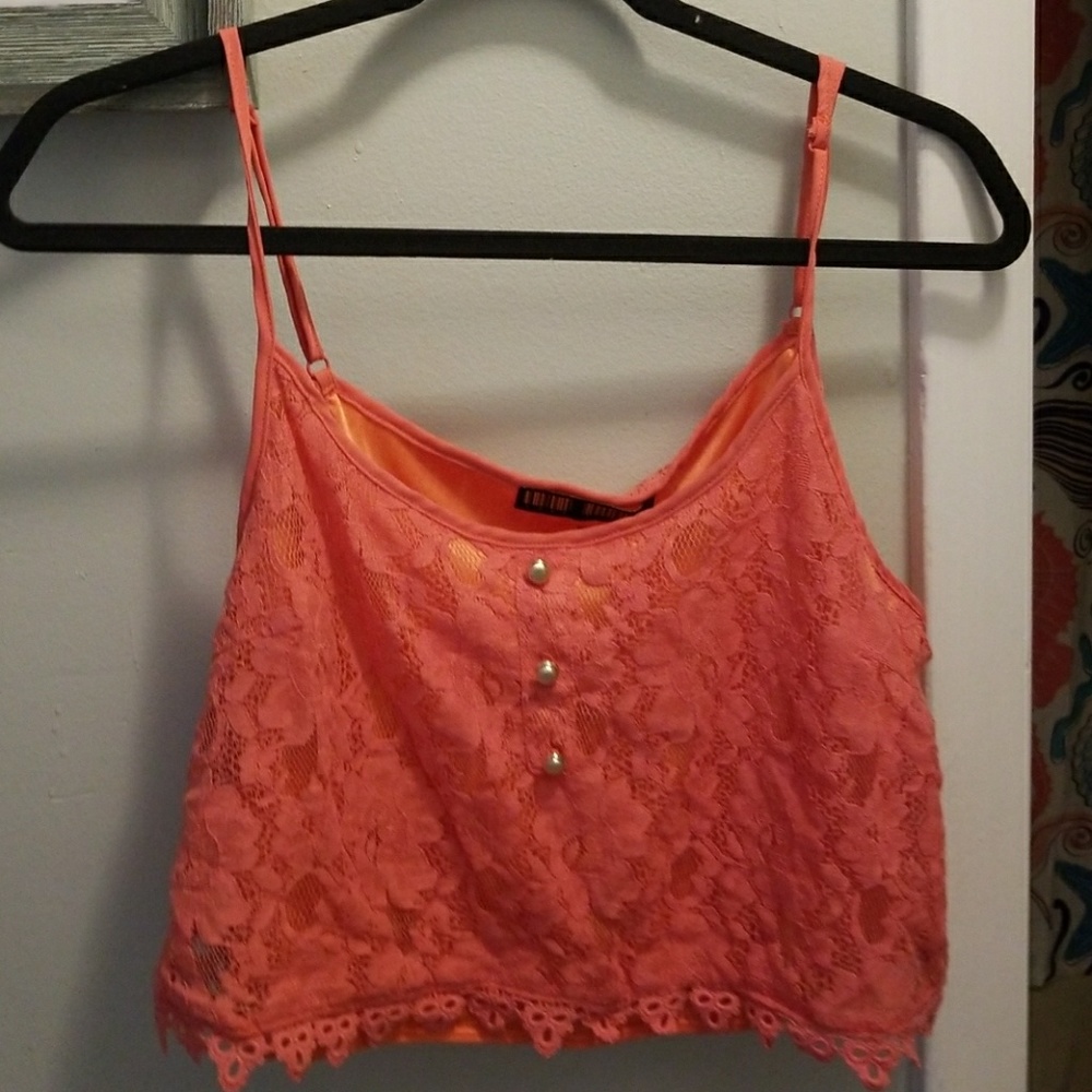 Coral crop top